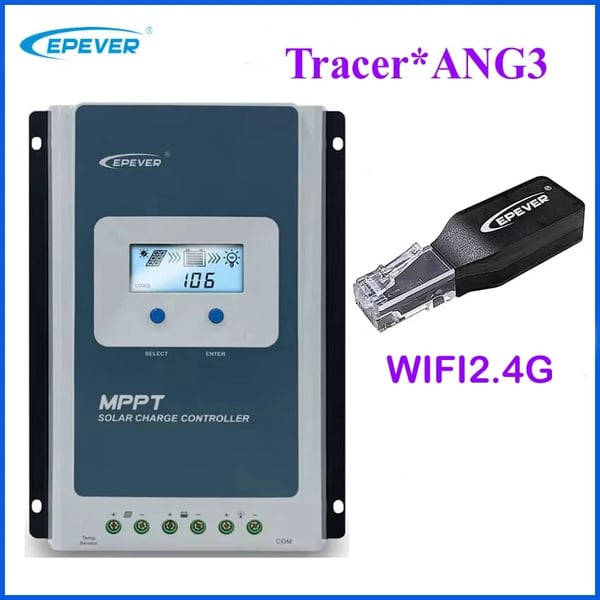 Solcelleladekontrol, MPPT-teknologi, Brugervenligt interface,TracerANG3 WIFI2.4G, Tracer1210ANG3