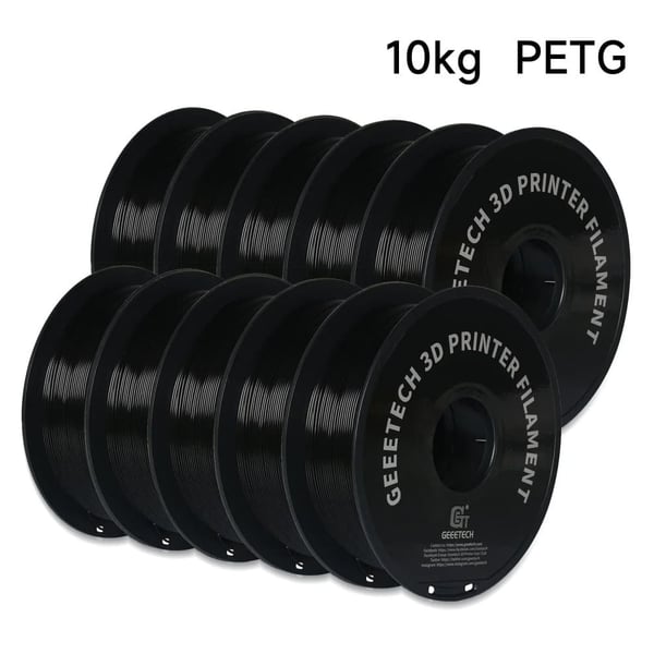 PLA filament, 10 kg vægt, 1,75 mm diameter,PETG Sort 10Kg