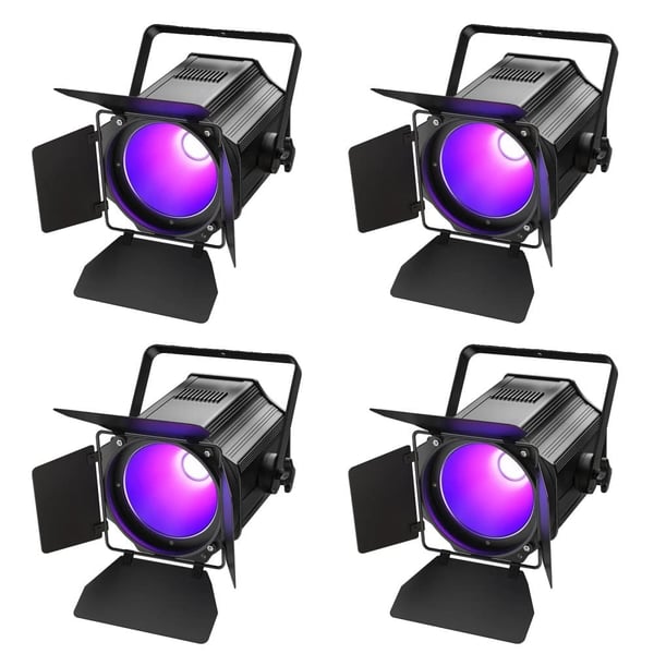 Scene Belysning, 6-i-1 RGBWA+UV, DMX Kontrol,Sort, EU Stik
