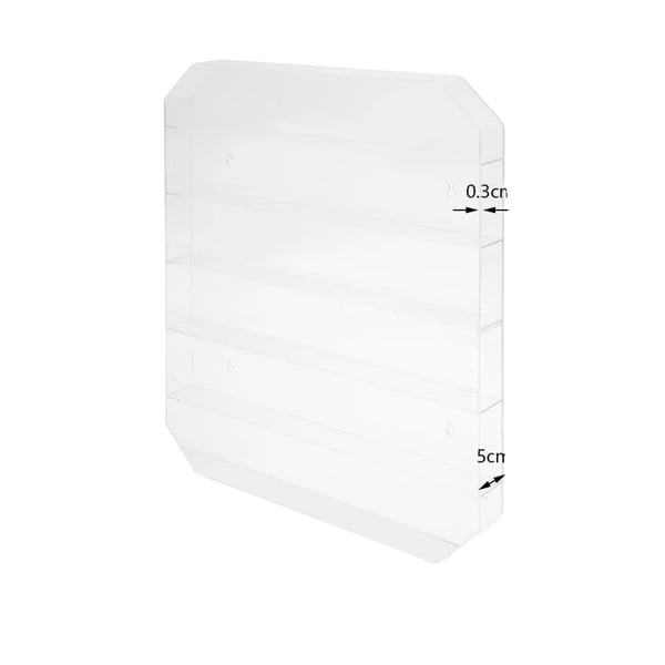 Akryl Neglelak Display Rack, 6 Lag, Vægmonteret Organizer,Klar
