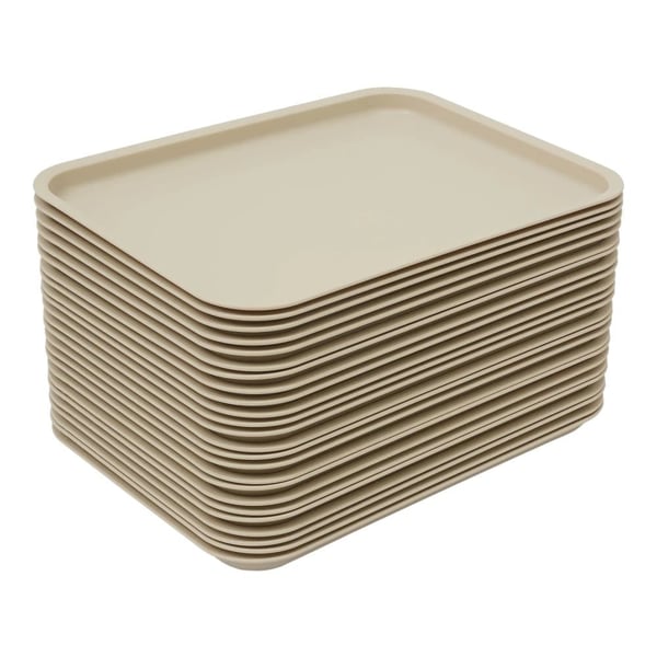Serveringsbakke, Holdbart materiale, Stabelbart design,Khaki 24 PCS