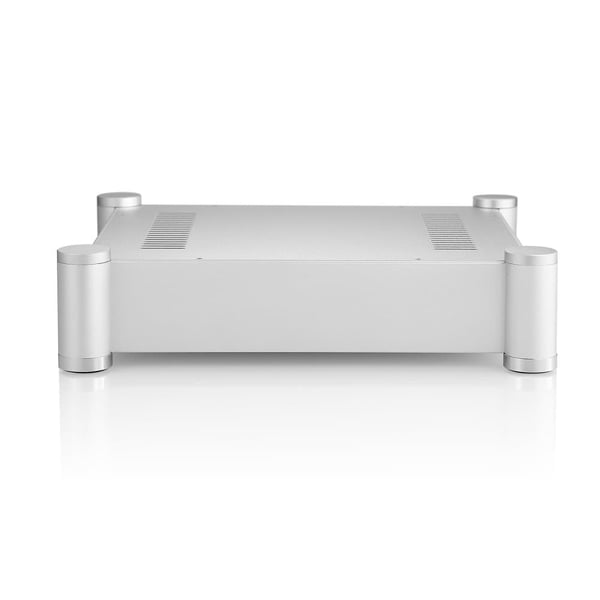 Lydforstærker Kabinet, Eksterne Dimensioner 362×322×86mm, Interne Dimensioner 320×280×62mm, Materiale Aluminiumlegering, Nettovægt 3.2kg