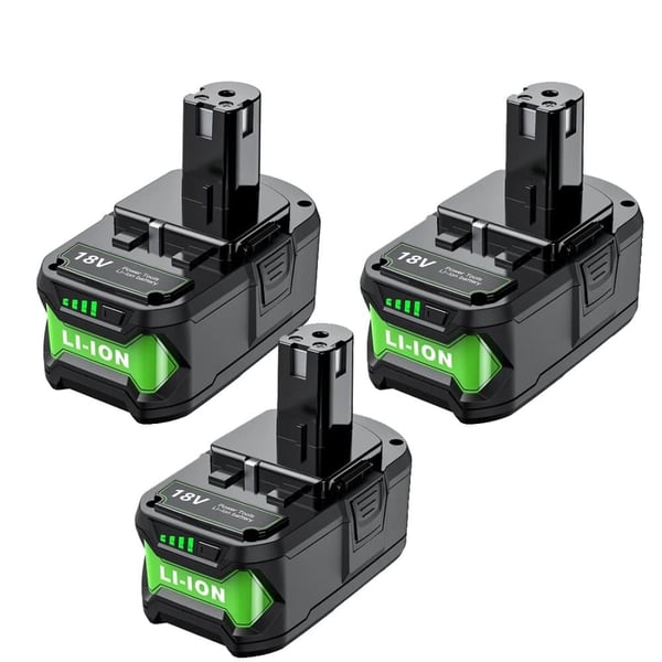 Roybi P108 Batteriudskiftning, 6000mAh Kapacitet, Dobbelt Oplader Inkluderet,3 batteri