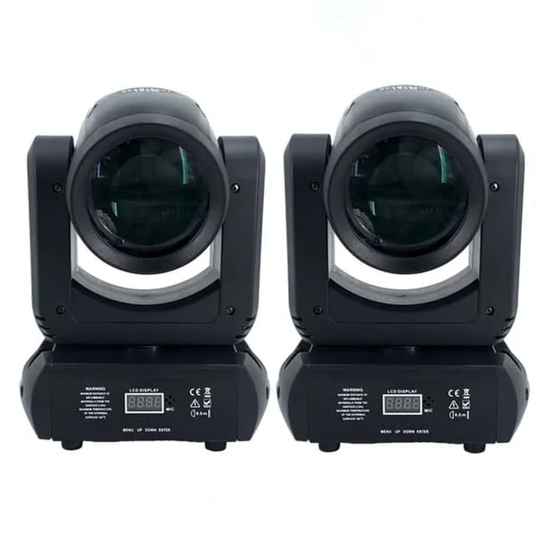 LED Moving Head Lys, 150W Strøm, Stråle og Spot Effekter, 2 stk 150w lys, EU-stik