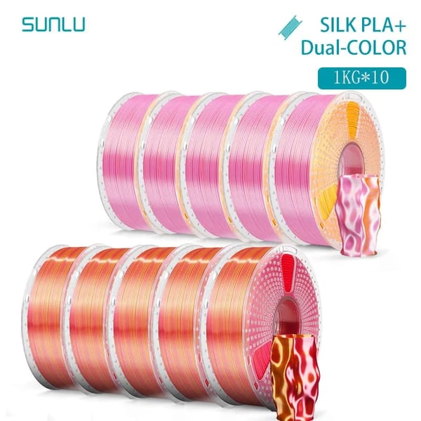 3D-tulostimen filamentti, silkki PLA -materiaali, kaksiväriset vaihtoehdot,PKGD RDGD