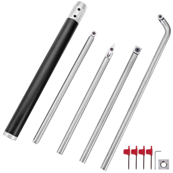 Trædrejningsværktøjer, holdbare træhåndtag, højhastighedsstålblade,4 PCS Med Håndtag