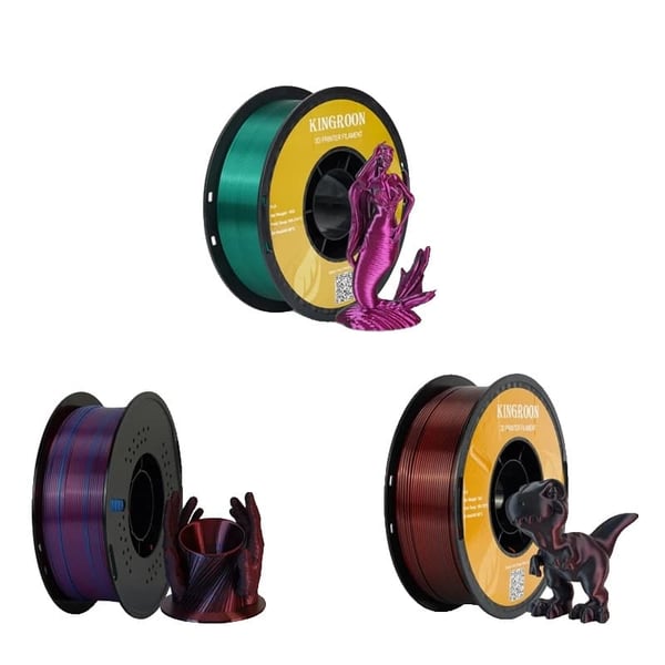 Dual-Color Silk PLA Filament, 1,75 mm Diameter, 3 kg Pakkevægt,3 kg blanding farve 3 Dual-Color Silk PLA Filament, 1,75 mm Diameter, 3 kg Pakkevægt,3 kg blanding farve 3