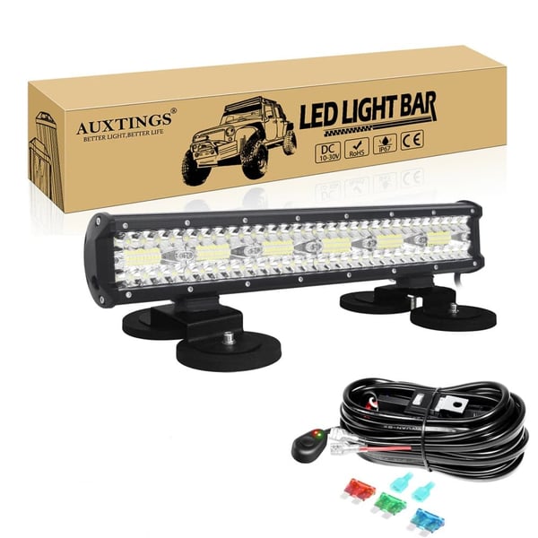 Off Road LED Lysbar, 6000K Farvetemperatur, IP67 Vandtæt Rating,17 tommer beslagtråd