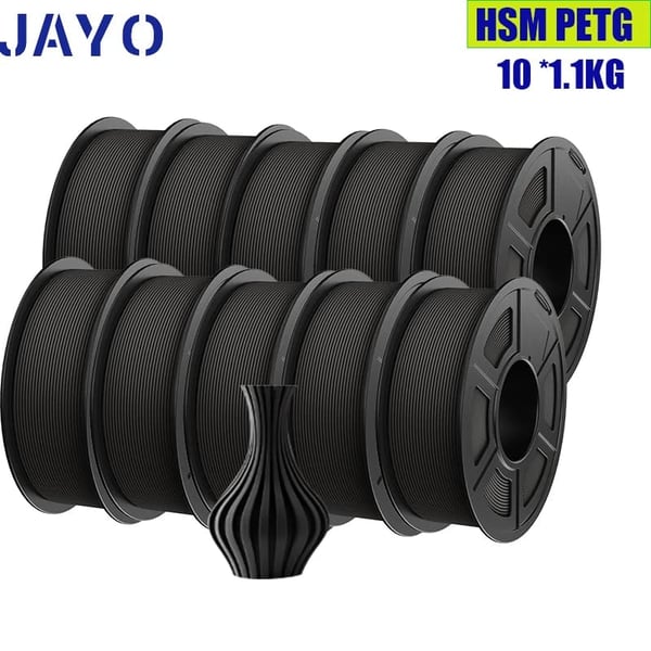 3D-printer filament, høj hastighed, holdbar og robust,HSMPETG 10Sort