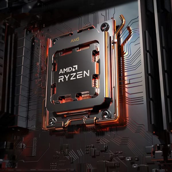 CPU, 5.3GHz Octa Core, 16 trådar, 40MB L3-cache, 65W TDP, stöder DDR5-minne