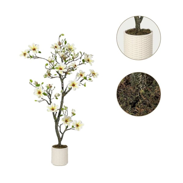 Kunstig Magnolia Plante, Livagtig Design, Alsidig Dekoration,150cm