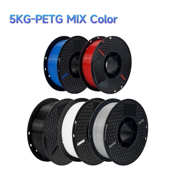 3D Printer Filament, Miljøvenligt PETG Materiale, Høj Styrke og Fleksibilitet,5kg Mix B