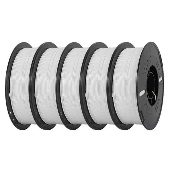 3D-printer filament, højhastigheds PETG, 1,75 mm diameter, 5 kg vægt,5kg Hvid