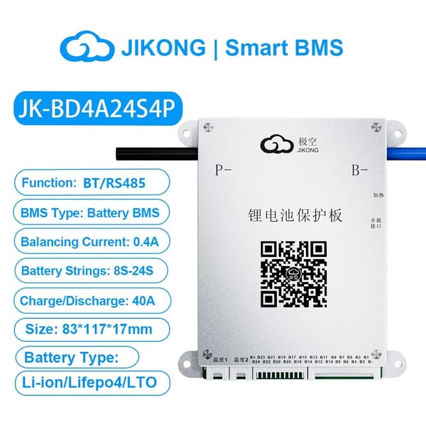 Batteristyringssystem, Aktiv Balance, Smart Kommunikation,JK-BD4A24S4P