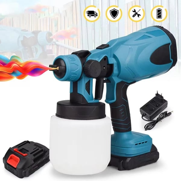 Langaton sähköinen suihkupistooli, 800 ml kapasiteetti, useita suihkukuviota,Kanssa 1XBattery