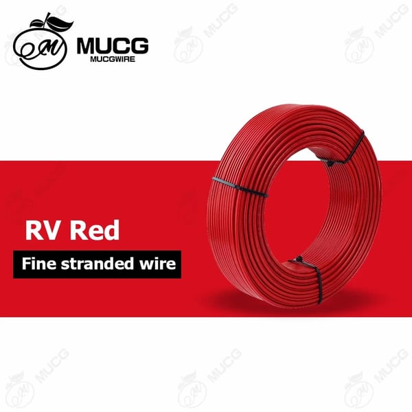 Kobbertråd, 100m/rulle, Elektrisk Kabel,Rød, 19 AWG - 0.75mm2, 100m