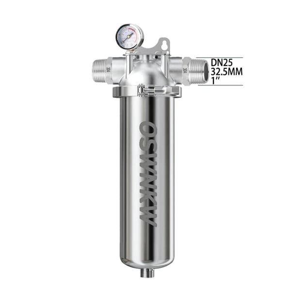 Hele Hus Sedimentfilter, 40 Mikron Rustfrit Stålnet, Central Rensning,10 inches DN25