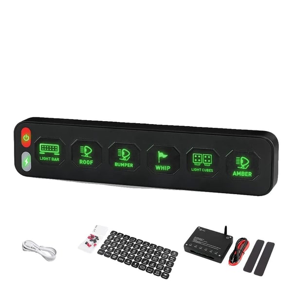Kontrolswitchpanel, Tilpasseligt Design, Nem Installation,6 Gang Trådløs