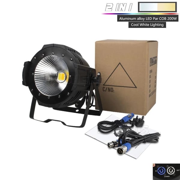 Scene Belysning, Justerbar Lysstyrke, Dynamiske Blinkeffekter,200W Cool Warm hvid, EU Stik