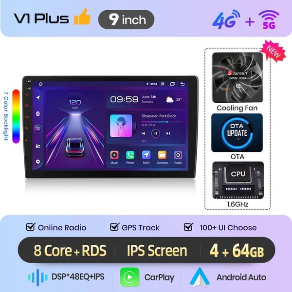 Autoradio, multimedia-tuki, yhteensopiva Peugeot 308 308SW 408 2012-2020 kanssa,V1 Plus (4G 64G) 9"