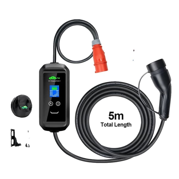 Kannettava sähköauton laturi, säädettävä virta, sovelluksen ohjaus,APP-11KW-5M, TYYPPI2