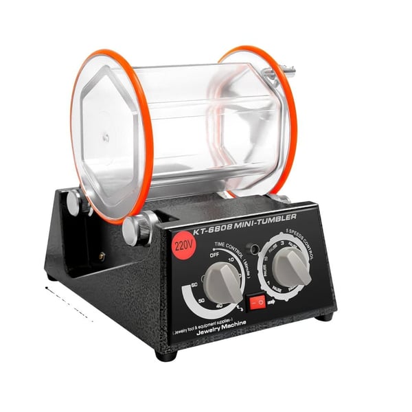 Smykke Poleringsmaskine, Justerbar Hastighed, Timer Kontrol,EU, 60W