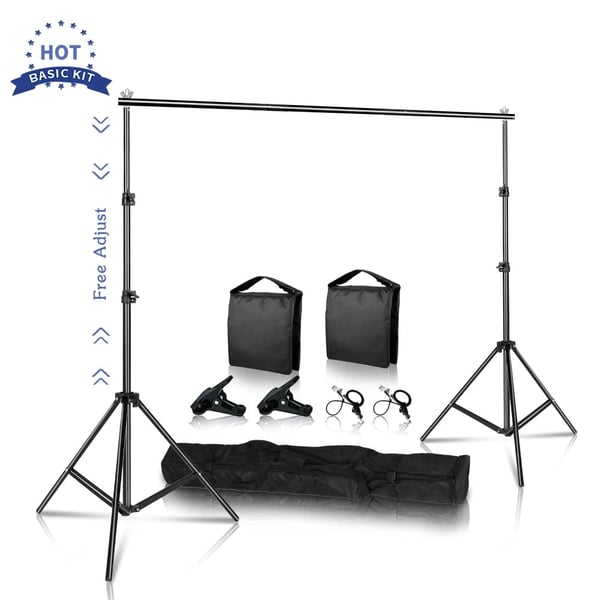 Fotografi Baggrundsstativ, Justerbar Højde, Aluminiumlegering Konstruktion,med sandpose, 2600X3000mm