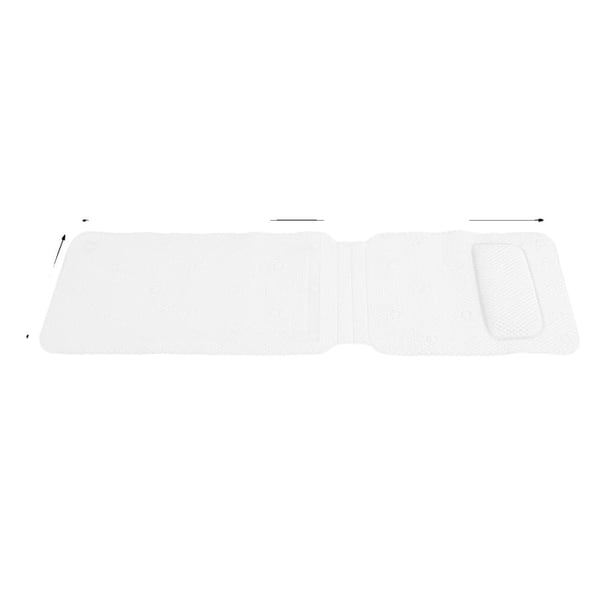 Badekar Mat, Ergonomisk Pude, Åndbart Mesh Design,HVID