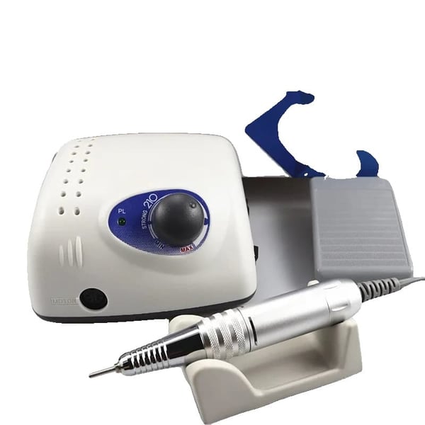 Elektrisk Manicure Boremaskine, 0-35000 RPM, CE Certificeret,STÆRK 210 SILVER