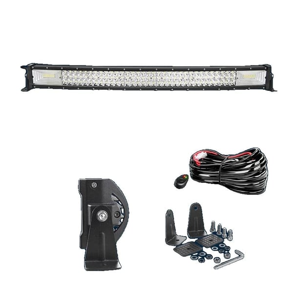 LED lysbjælke, buet design, offroad køretøjsbelysning, , 7D 32in with wire