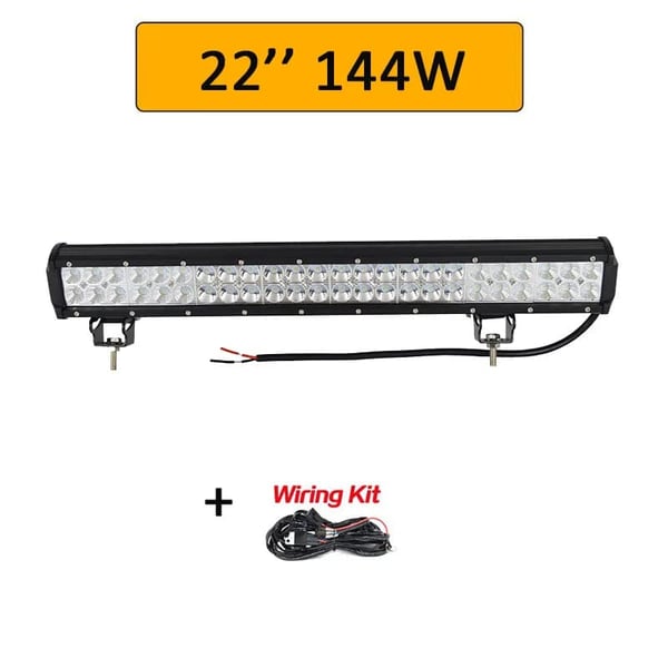 LED Lygte Bar, Kombineret Strålemønster, IP67 Vandtæt Vurdering, 22in 144W ledning
