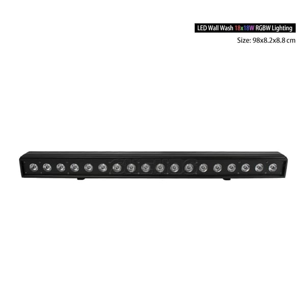 LED Vaskelys, 18x18W RGBWA+UV, DMX Kontrolleret,EU-stik, 18x18W RGBWAUV