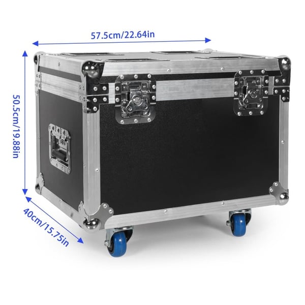 Flight Case, Højkvalitets Læder, 57,5 cm x 40 cm x 50,5 cm, Understøtter 4 Stykker Lys, CE Certificeret, Holdbar Beskyttelse