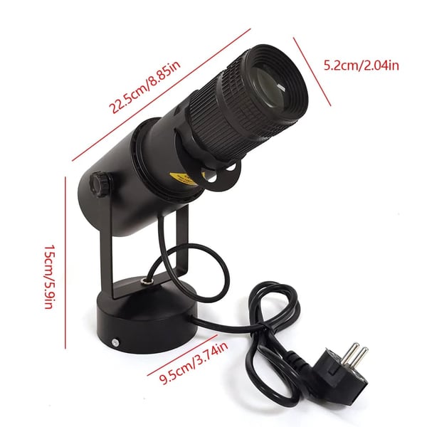 LED-spotlight, 15W teho, AC90-240V jännite, 5500K väri lämpötila, 8m säteilyetäisyys, 15° sädekulma