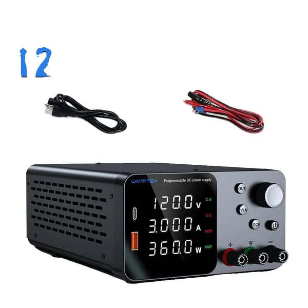 Laboratorie Strømforsyning, Justerbar Spænding, USB-A/TYPE-C Kontrol,220V EU Stik-a, TPS1203 120V 3A
