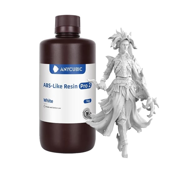 3D Resin, Hurtig UV-hærdning, Høj Præcision,ABS Pro2 Hvid-5kg