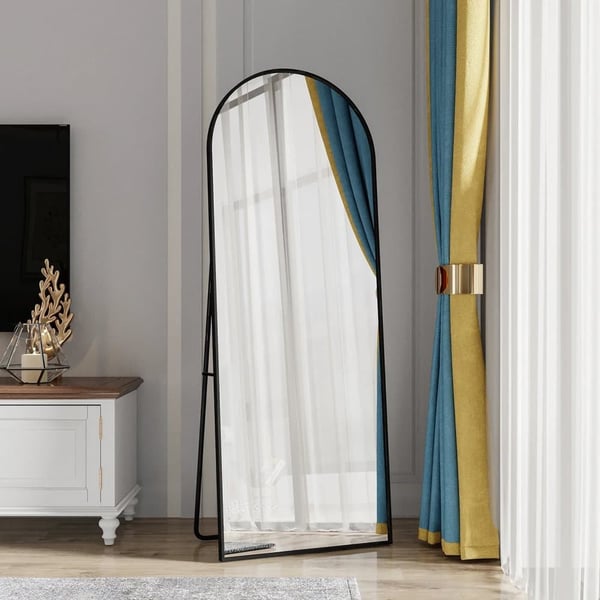 Helkropsspejl, Elegant Design, Eksplosionssikker Sikkerhed,Sort-162cm x 53cm