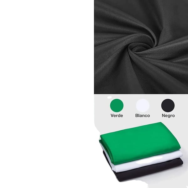 Chroma Key Baggrund, 1,8m x 2,8m, Muslin Materiale,3 pc'er 3 farver, 180 cm x 280 cm