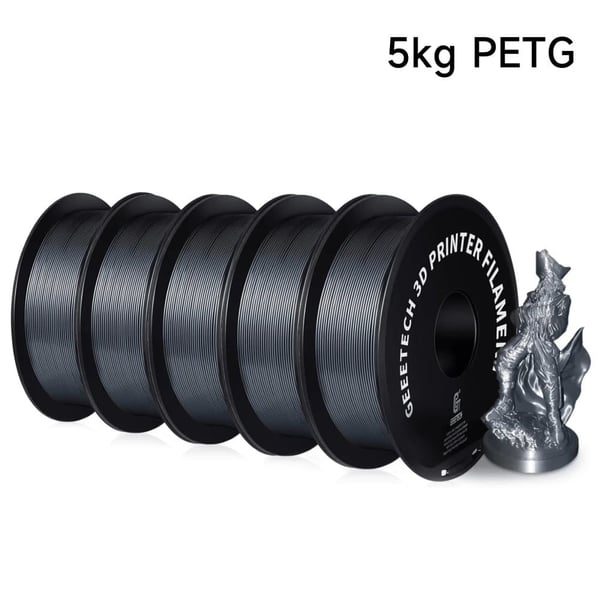3D-tulostuslanka, 1,75 mm halkaisija, PETG-materiaali,Hopea