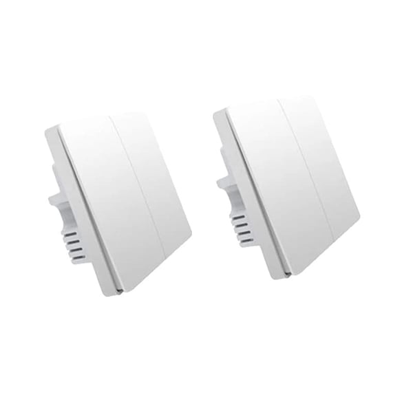 Smart vægkontakt, ZigBee-kompatibilitet, trådløs fjernbetjening,2X Ingen Neutral 2Key