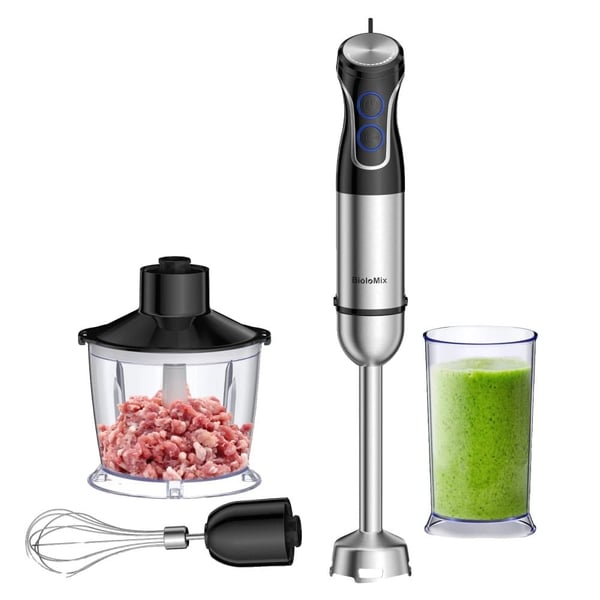 Immersion Håndblender, 1500W Effekt, SUS 304 Rustfrit Stål Blade,EU-stik, HB-3315, 5 i 1