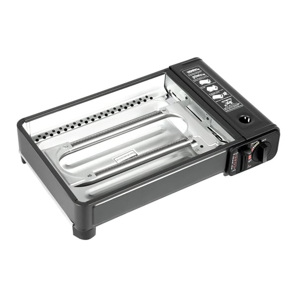 Butan Grill Komfur, Bærbar Design, Nem Opsætning,sort