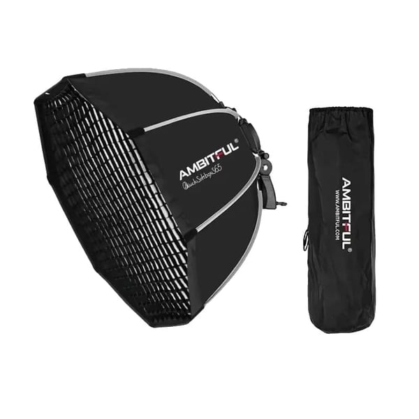 Sateenvarjo Softbox, Oktaalinen Muoto, Kannettava Suunnittelu,65CM ja Ruudukko
