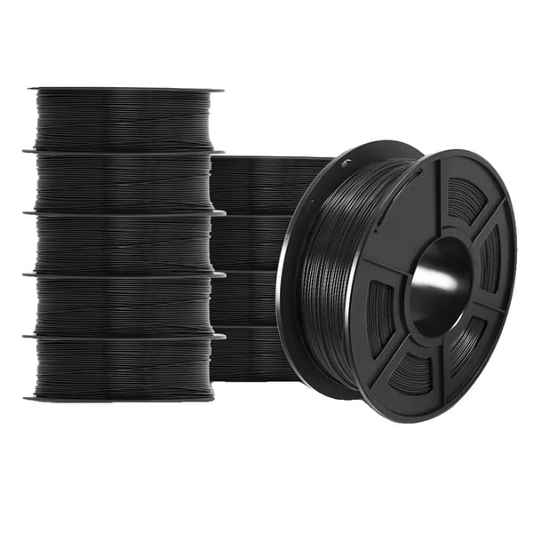 SUNLU 3D Filament, Diameter 1,75 mm, Tolerance +/- 0,02 mm,PETG Sort 10 Rulle