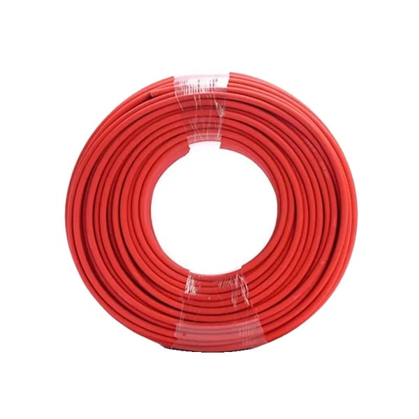 Solkabel, forniklede kobberledere, høj spænding vurderet,100m, 12 AWG 4mm2, Kun Rød