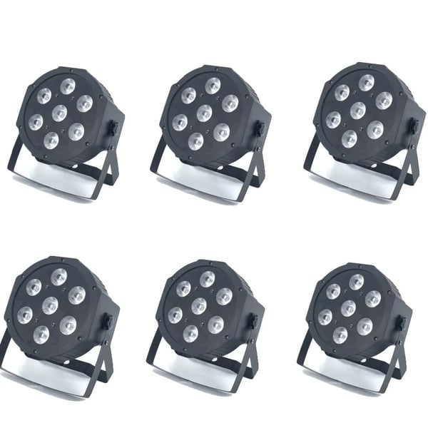LED Scene Belysning, 90W Effekt, DMX Kontrol,6PCS7X12W RGBW, EU -stik