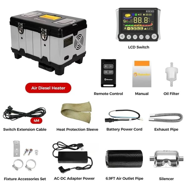 Diesel Luftvarmer, WiFi Kontrol, Effektiv Opvarmning,TB10 med WIFI