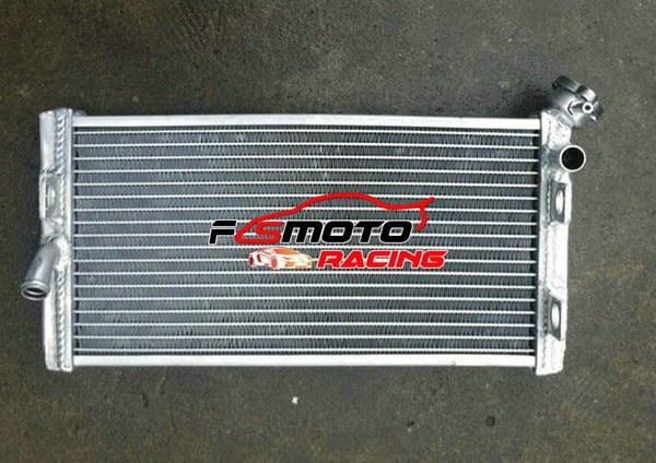 Radiator, Alloy Aluminum Construction, Increased Cooling Capacity, Tailored for Yamaha TZ250 Models, TIG-Welded for Durability, Mirror Polished for Elegant Appearance