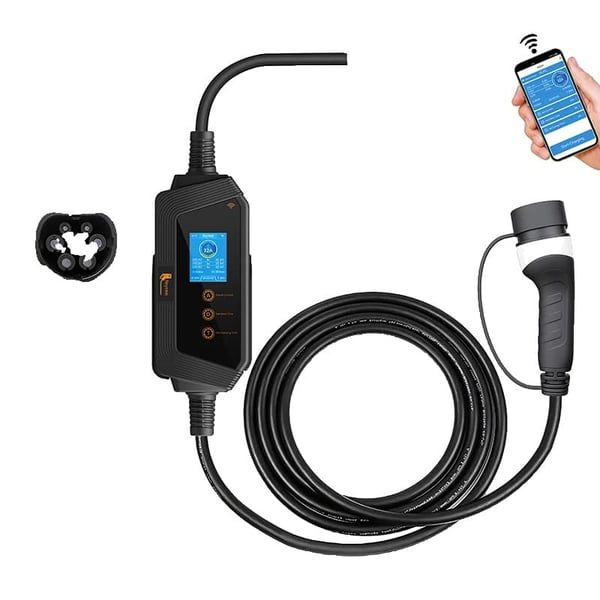 Bærbar EV-lader, 22KW Hurtigopladning, Wi-Fi kontrol, 22KW APP NO Adapter