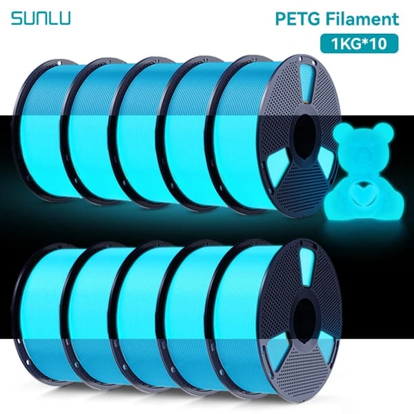 3D-tulostimen filamentti, hohtava pimeässä, korkea suorituskyky,PETG hohtava sininen